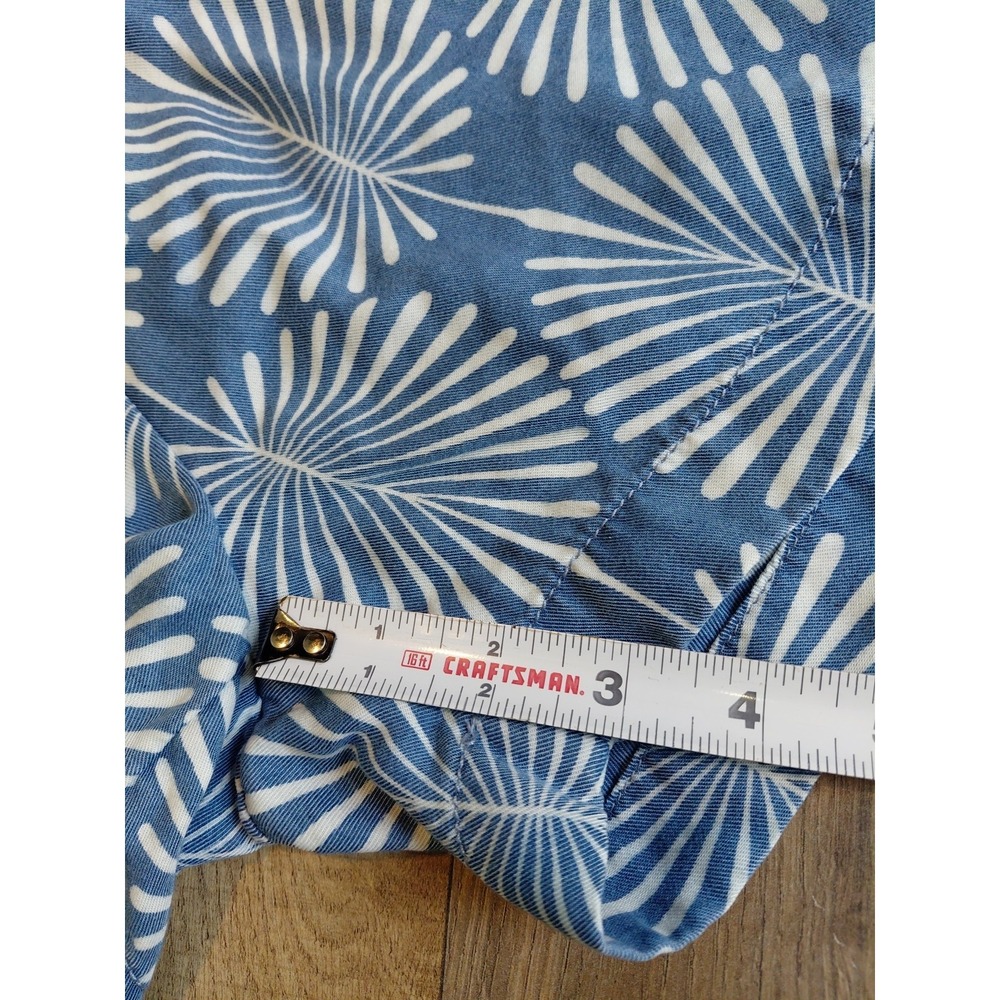 joie women paperbag Y2k Chambray & white Pattern pull-on floral lyocell shorts L - Picture 3 of 8
